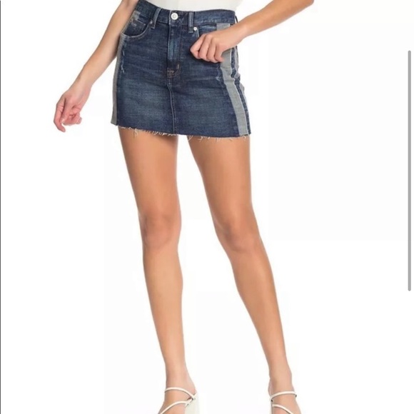 HUDSON Women's Viper Denim Mini Skirt - Mid-Thigh A-Line Fit, High Waist Stretch - View #7